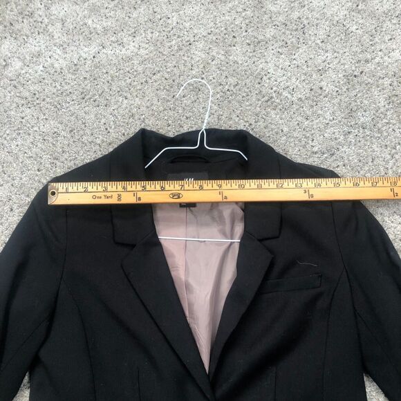 H&M Blazer Womens Extra Small 4 Black Sport Coat Suit Jacket Stretch Ladies - Picture 4 of 10